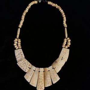 Carved Bone Necklace